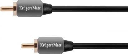 Kabel Kruger&Matz RCA (Cinch) - RCA (Cinch) 0.5m szary (KM0300)