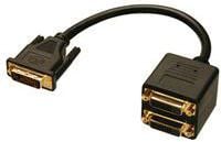 Kabel Lindy DVI-D - DVI-D 0.2m czarny (41215)