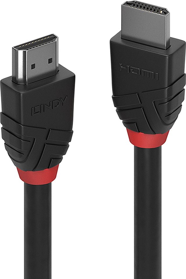 Cabluri si adaptoare - Cablu HDMI v2.0 Black Line T-T 0.5m, Lindy L36470