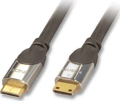 Cablu Lindy, HDMI Mini - HDMI Mini, argint