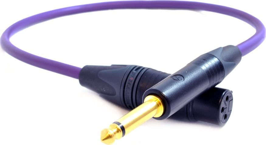 Melodika MDJX05 3pin- jack cablu XLR 6.3mm mono Purple Rain - 0,5m