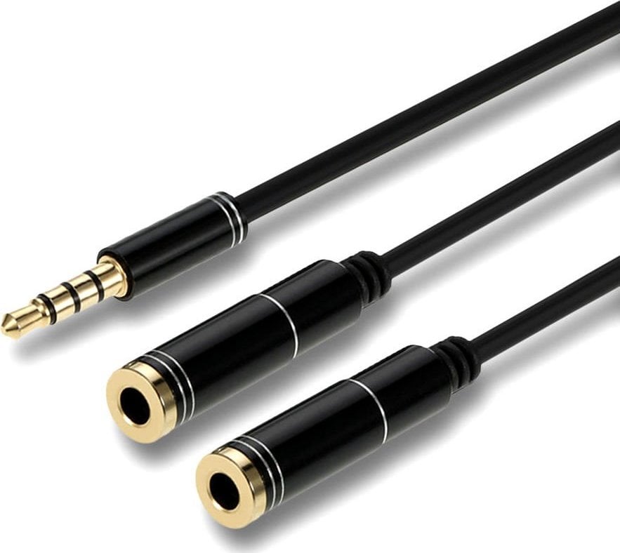 Cablu Mozos MOZOS TSX-1005 splitter audio minijack 4 pini pentru 2 perechi de căști