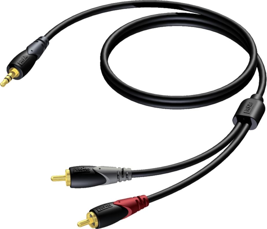 Cablu mufă Procab 3.5mm - RCA (Cinch) x2 10m negru (CLA711/10)