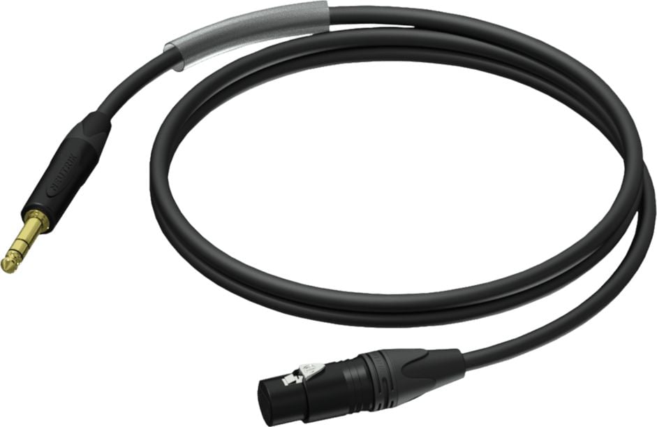 Mufă Procab 3,5 mm - cablu XLR 1,5 m negru (PRA723/1,5)