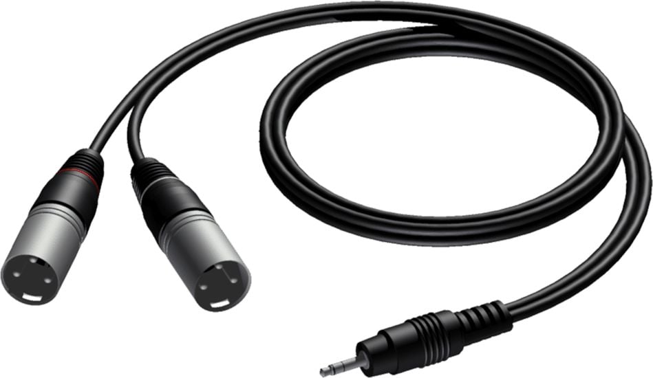 Cablu mufă Procab 3,5 mm - XLR x2 1,5 m negru (CAB712/1,5)