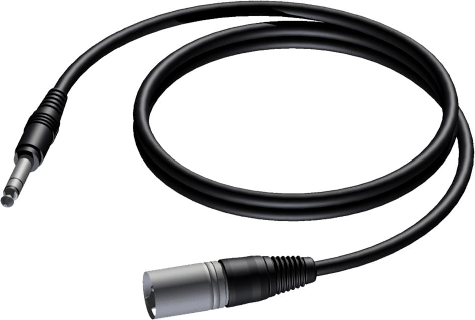 Mufă Procab 6,3 mm - cablu XLR 1,5 m negru (CAB724/1,5)