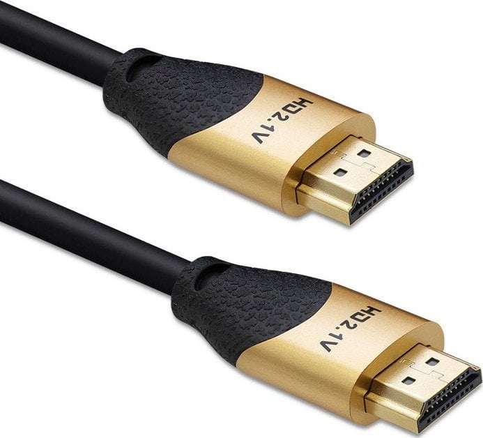 Kabel Qoltec Kabel HDMI v2.1 Ultra High Speed 8K | 60Hz | 28AWG | 3m Złoty