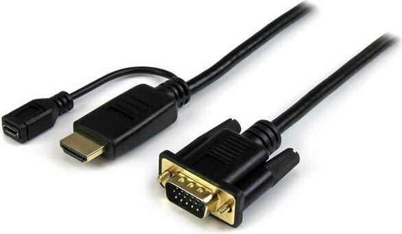 StarTech HDMI - D-Sub (VGA) + cablu micro USB 3m negru (HD2VGAMM10)