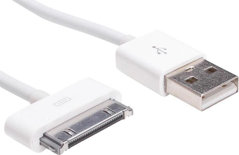 Cabluri - Cablu USB Akyga USB-A - Apple 30-Pin 1 m alb (AK-USB-08)