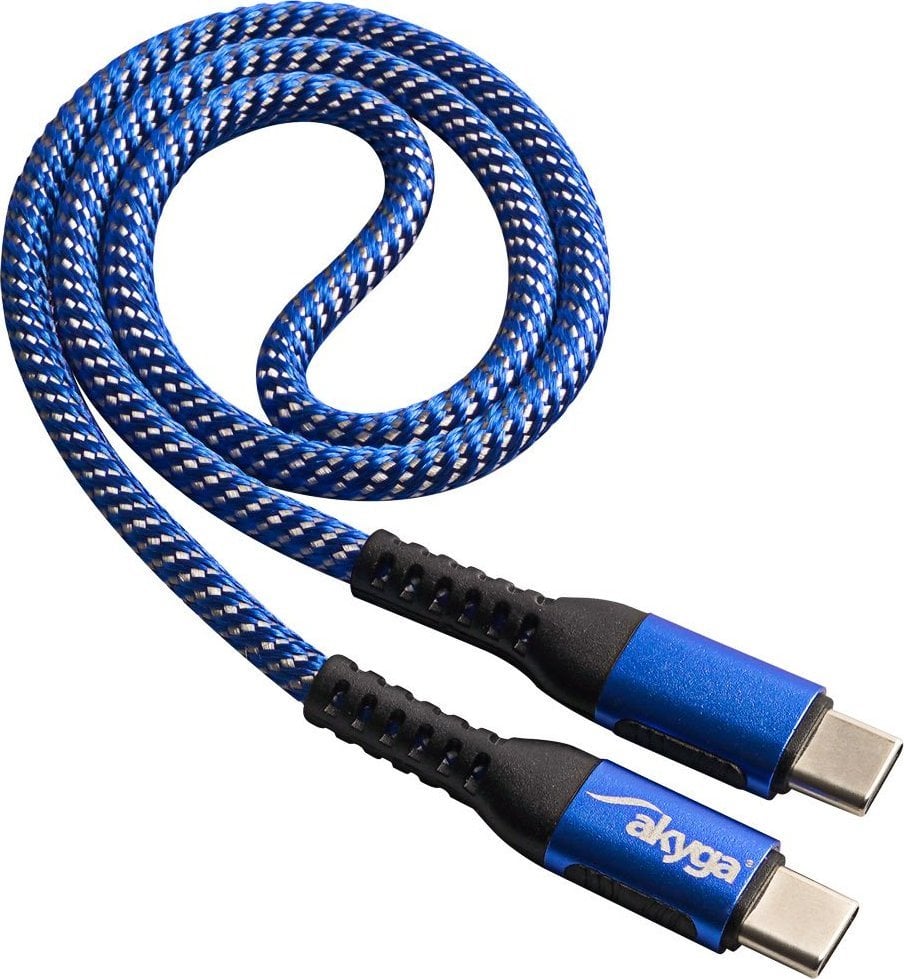 Kabel USB Akyga USB-C - USB-C 0.5 m Niebieski (AK-USB-36)