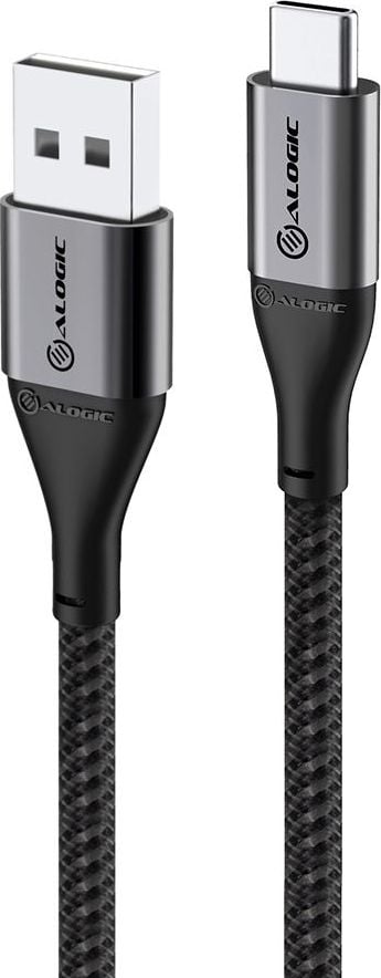 Kabel USB Alogic USB-A - USB-C 0.3 m Szary (ULCA2030-SGR)