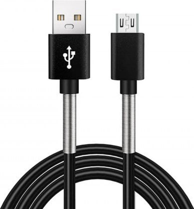 Cablu USB AMiO USB-A - microUSB 1 m Negru (AMI-01431)