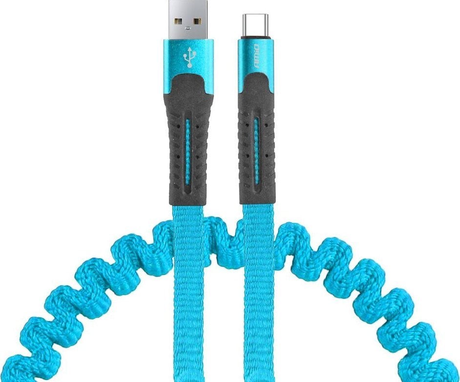 Cablu incarcator USB, Tip C auriu 1.2m, spiralat, FullLink UC14, 02531 Amio