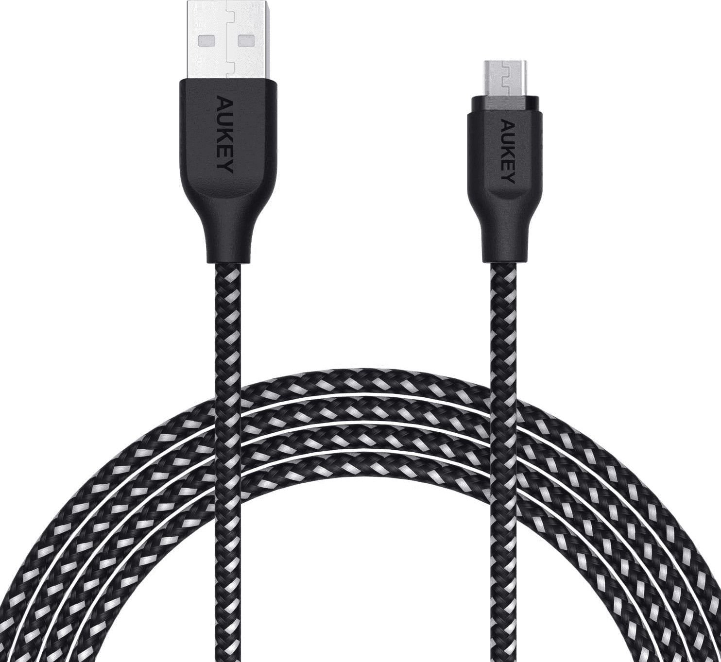 Cablu USB Aukey USB-A - 1,2 m negru (CB-AM1 BLACK)