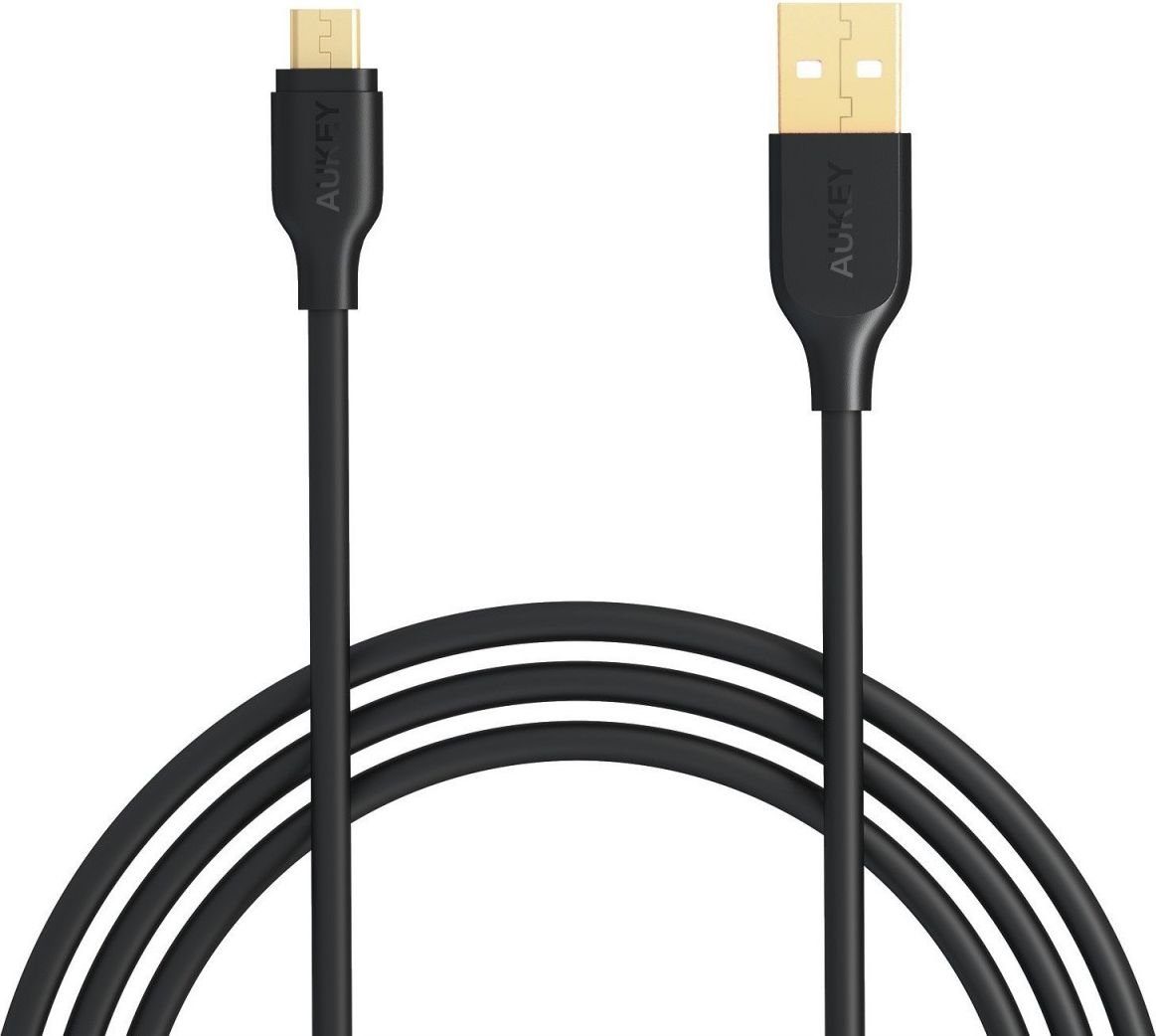 Kabel USB Aukey USB-A - microUSB 1 m Czarny (CB-MD1 Black)