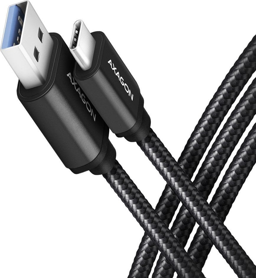 Cablu USB Axagon USB-A - USB-C 1,5 m negru (BUCM3-AM15AB)