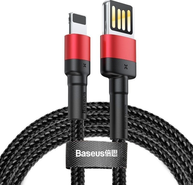 Baseus USB-A - Cablu USB Lightning 1 m Negru-rosu (CALKLF-G91)