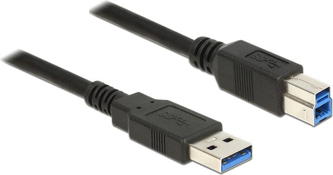 Cablu USB 3.0 A-B 1m Negru, Delock 85066