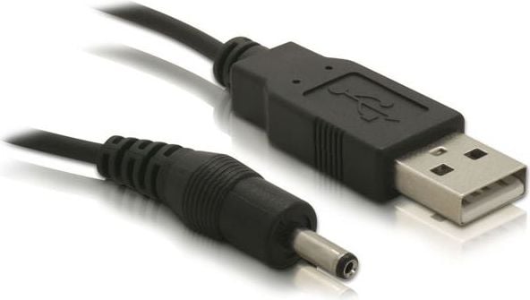 Delock Cablu USB USB-A - DC 3,1 x 1,3 mm 1,5 m Negru (82377)