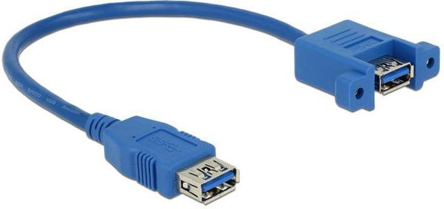 USB A -> USB A 0,25m Albastru (85111)