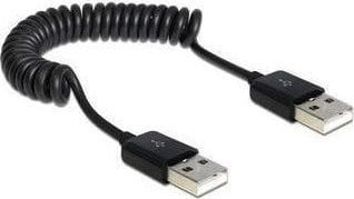 Cablu USB 2.0-A tata/ tata spiralat, Delock - 83239