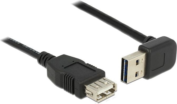 EASY-USB AM-AF, 1 m, unghiular, negru (83547)