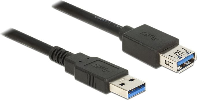 Cablu extensie USB Delock, M / T 3.0, 3 m, Negru