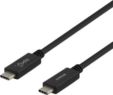 Kabel USB Deltaco Kabelis DELTACO USB-C – USB-C, 0,5 m, USB 3.1 Gen 2 / USBC-1401M
