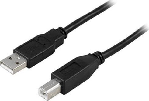 Cablu USB Deltaco USB-A - USB-B 2 m Negru (USB-218S)