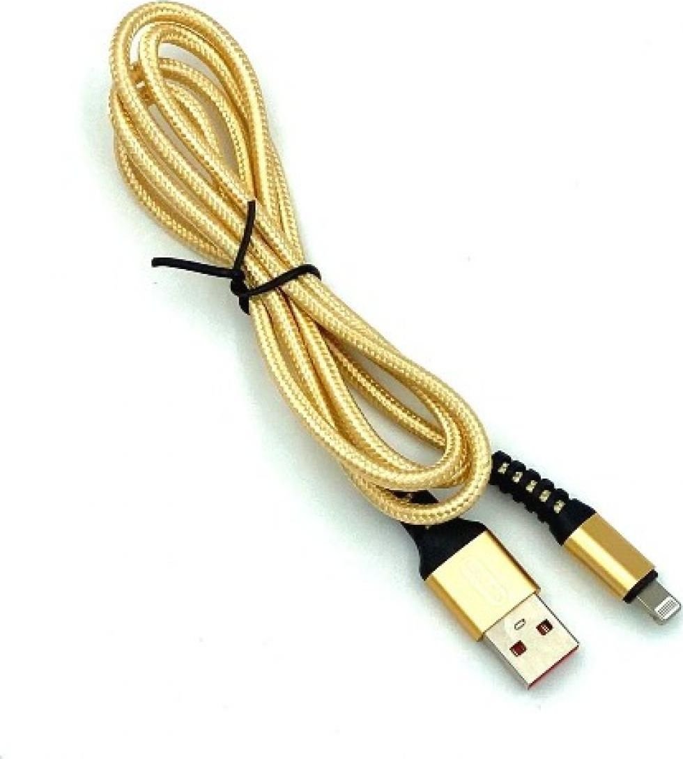 Denmen USB-A - Cablu USB Lightning 1m auriu (29359)