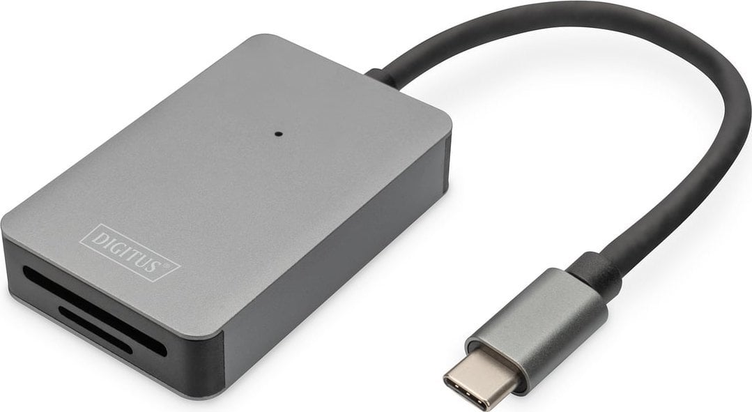 Cablu USB Digitus DIGITUS Kartenleser USB-C 2 Port Cablu argintiu 15cm