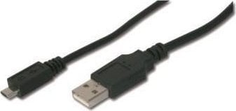 Accesoriu pentru imprimanta assmann Cablu USB Assmann USB 2.0 HighSpeed tip USB A/microUSB B M/M negru 1m (AK-300127-010-S)