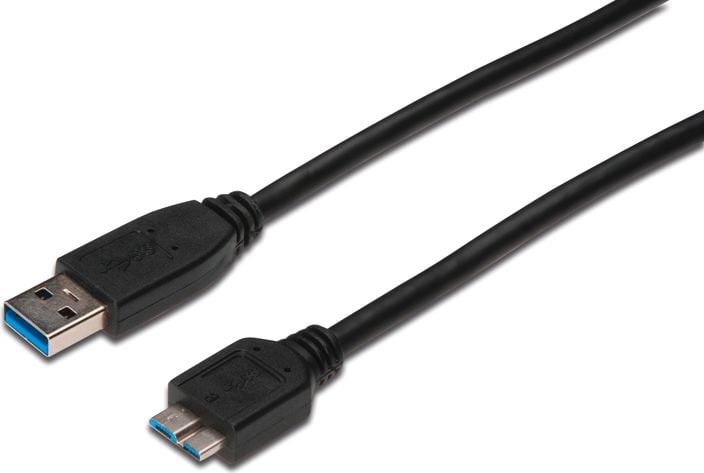 Accesoriu pentru imprimanta assmann Cablu USB Assmann USB A - micro USB B 1.8m (AK-300116-018-S)