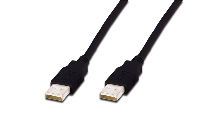 Conexiune USB 2.0 cablu tip USB A / USB A, M / M 3m black (AK-300100-030-S)