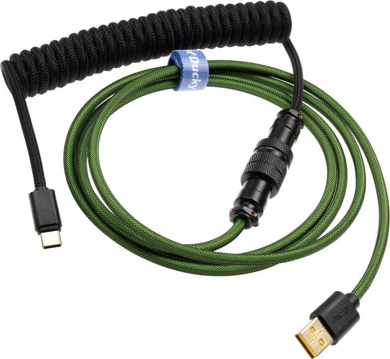 Cablu USB-A - USB-C Ducky 1,8 m negru-verde (DKCC-AGCNC1)