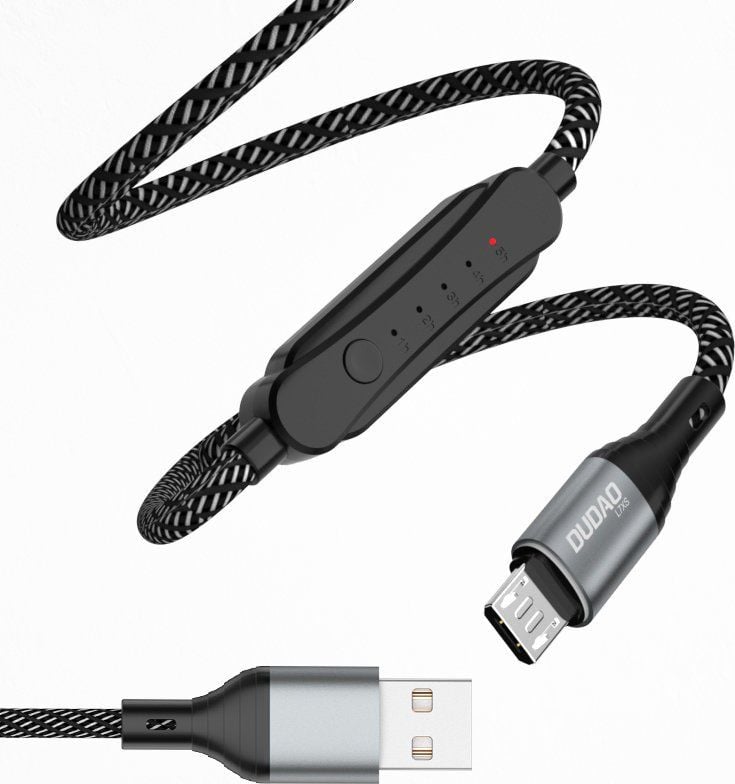 Kabel USB Dudao USB-A - microUSB 1 m Czarny (6973687240875)