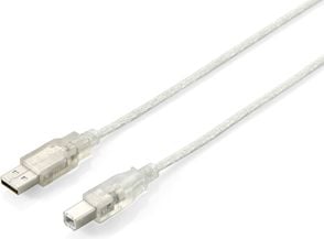 Accesoriu pentru imprimanta equip Kabel USB 2.0 AM-BM 3M przezroczysty (128651)