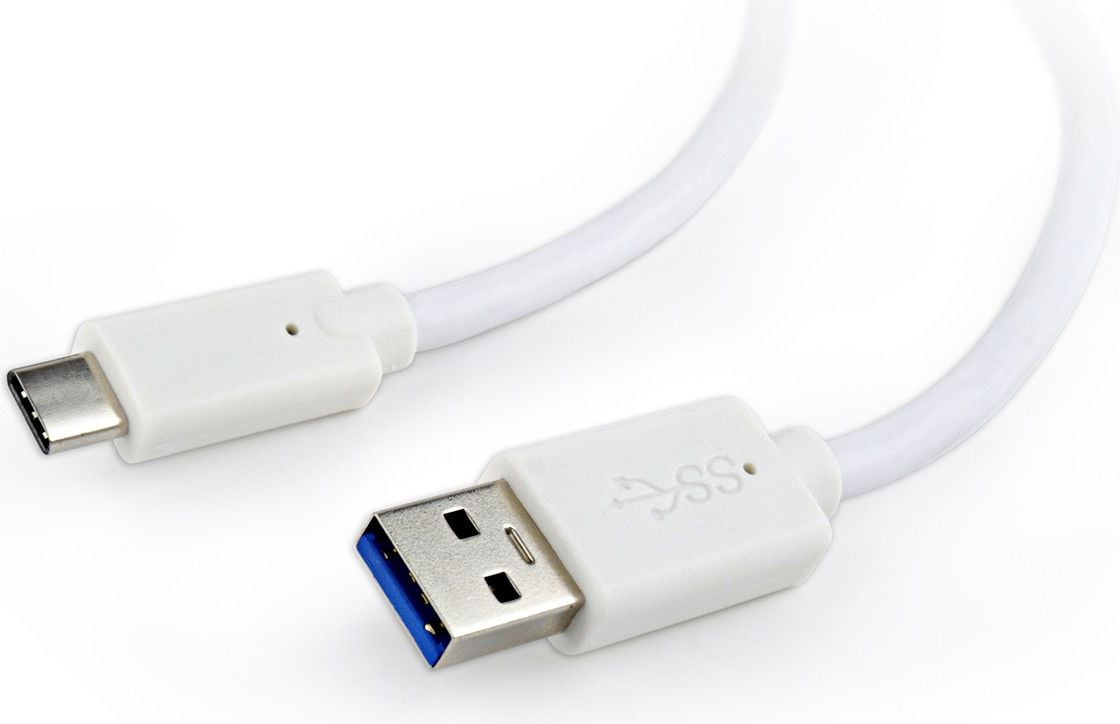 Accesoriu pentru imprimanta gembird USB A -> USB C (M / M), alb, 1.8m (CCP-USB3-AMCM-6-W)