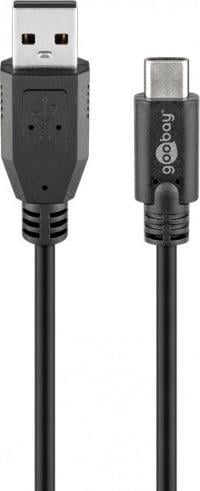 Cablu USB Goobay USB-A - USB-C 0,5 m negru (55467)