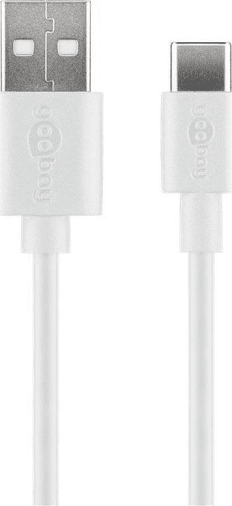 Cablu USB-C tata - USB 2.0 tata 1m alb, Goobay