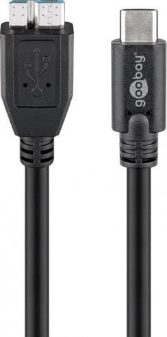 Cablu USB Goobay USB-C - micro-B 0,6 m Negru (67995)