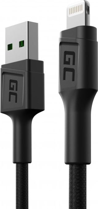 Green Cell USB-A - Cablu USB Lightning 0,3 m negru (KABGC24)