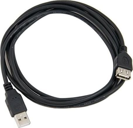 Cablu USB Hertz USB-A - USB-A 2m negru (664-uniw)