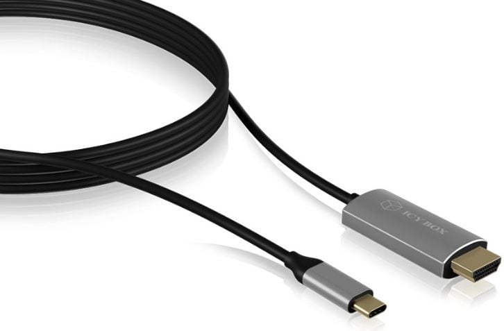 Cablu Raidsonic IcyBox, USB-C 3.1 Male - HDMI Male, 1.8m, Negru