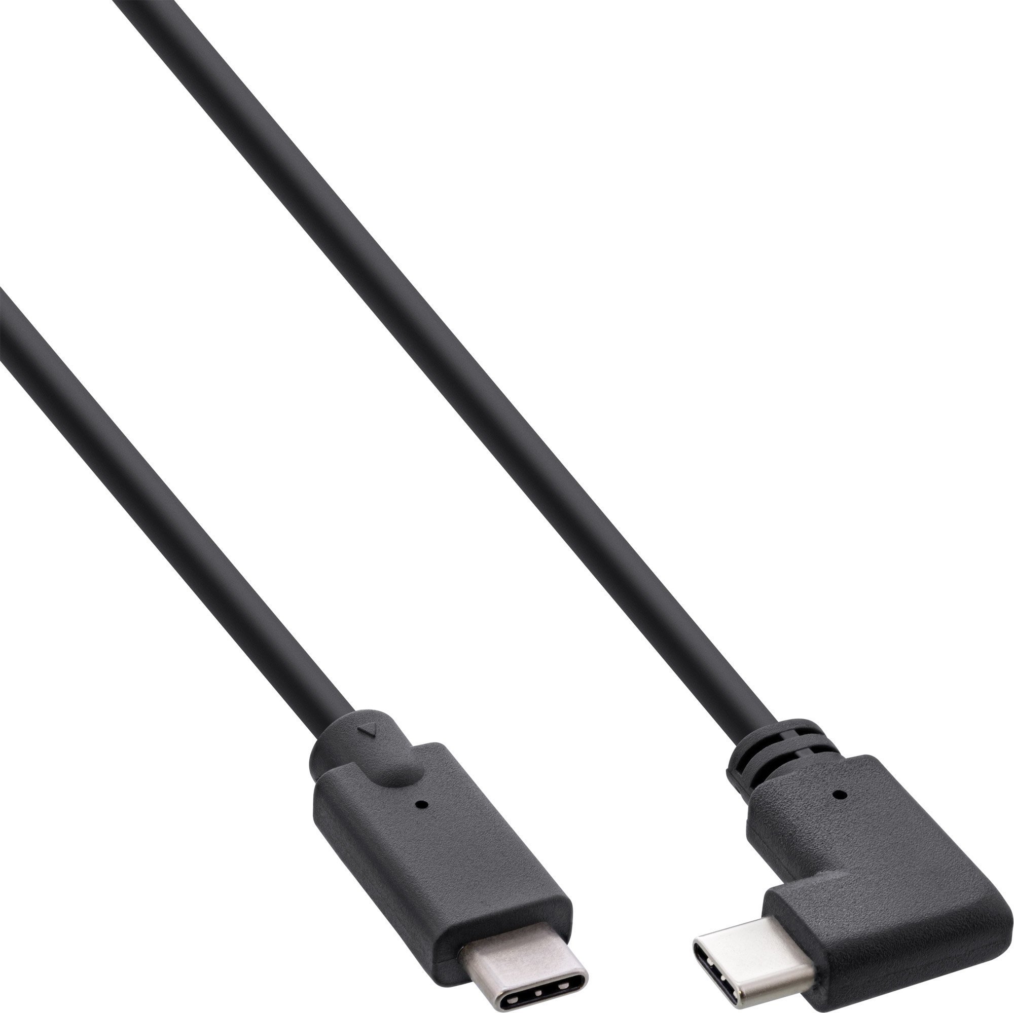 Cablu USB InLine InLine® Cablu USB 3.2 Gen.2, USB Type-C tată/tată în unghi, negru, 0,5 m