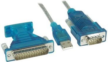 Cablu USB InLine USB-A - DB-9 1,8 m Transparent (33396)
