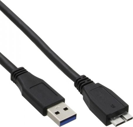 Cablu USB InLine USB-A - micro-B 3 m Negru (35430)