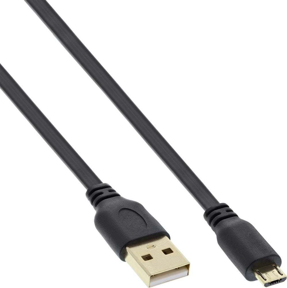 MicroUSB 0.5m Ultra-plat negru (31705F)