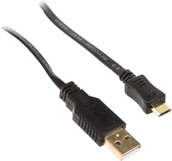 Accesoriu pentru imprimanta inline 3m Micro-USB 2.0 flat cable USB-A Micro-B negru (31730F)