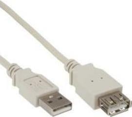 Cablu USB InLine USB-A - USB-A 0,5 m Alb (34650X)